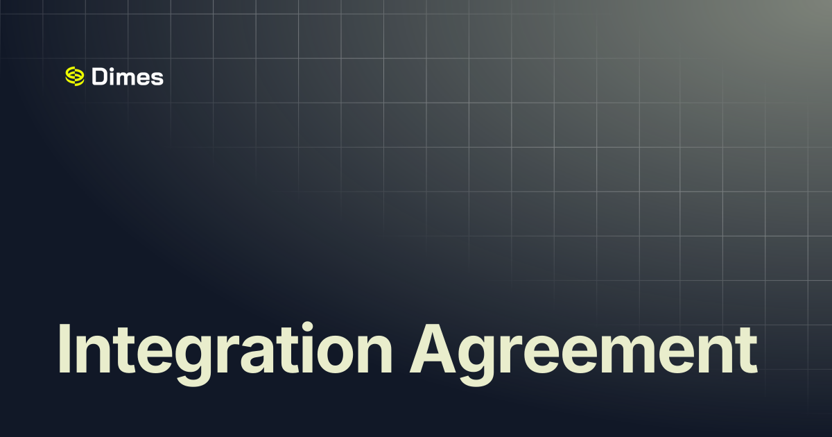 Integration Agreement | Dimes